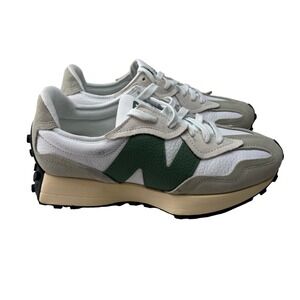 New Balance 327 White Grey Green Leather Suede Sneakers U327WPKD Womens 9.5 New